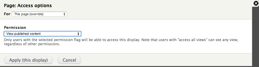 Views access permissions